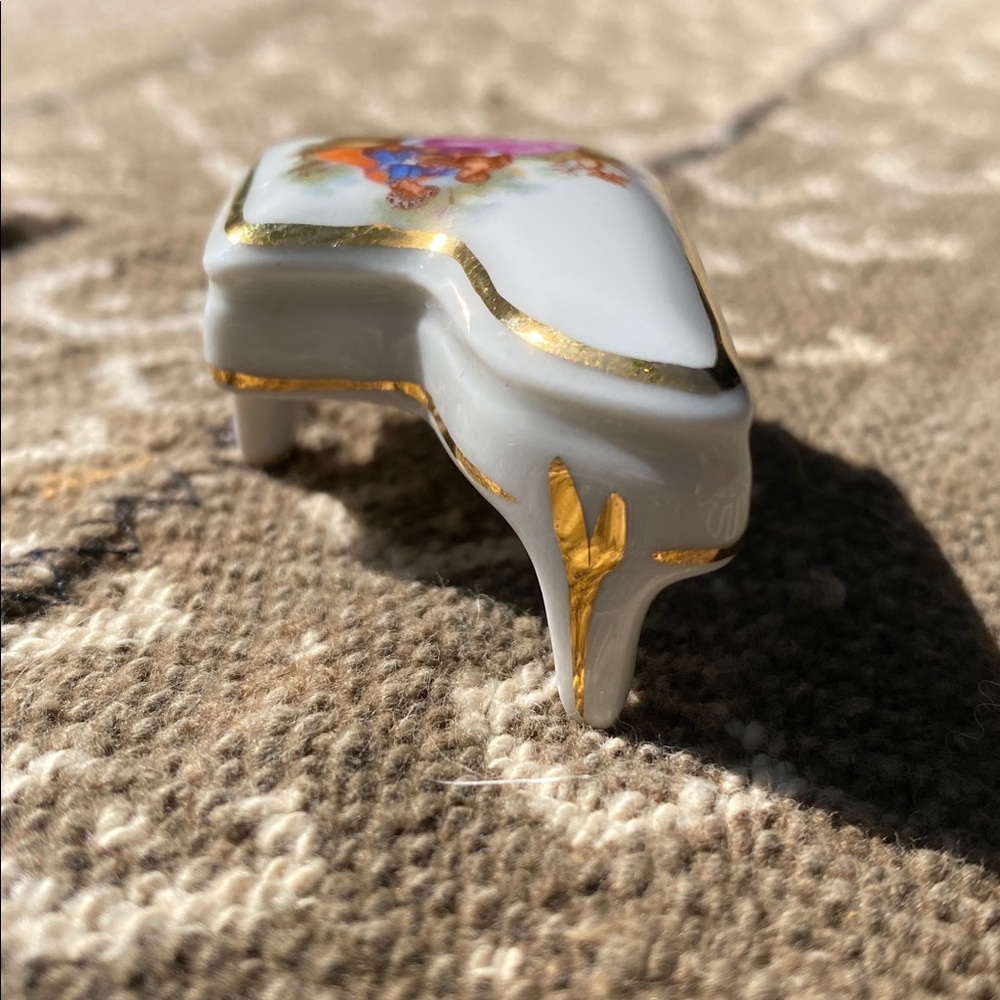VTG Limoges France Hand Painted Porcelain Decorative Miniature Piano - Picture 5 of 14